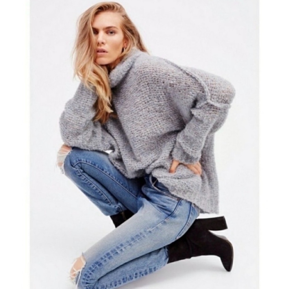 Free People She’s All That Funnel Neck Sweater - Picture 1 of 9